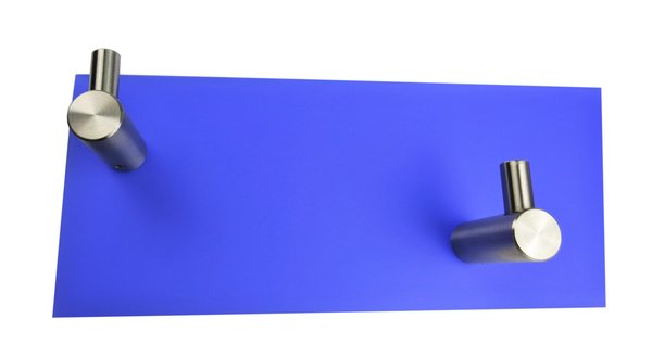 Wandgarderobenleiste Plum (purple/blue) M Edelstahl/Acrylglas