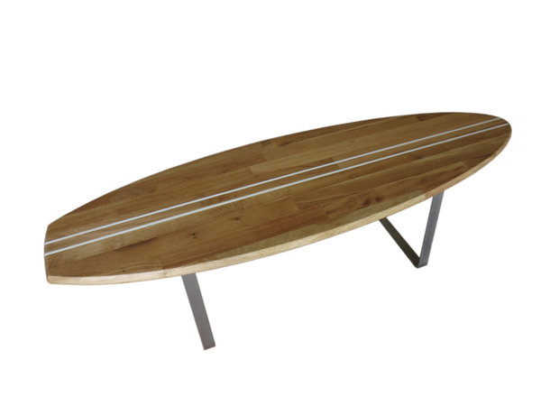 Surfboard ALOHA Eiche geölt mit Edeltahlbeinen